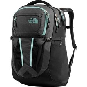 The North Face Women’s Recon Backpack in dark grey / light blue details